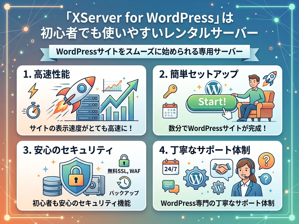 まとめ:「XServer for WordPress」は初心者でも使いやすいレンタルサーバー